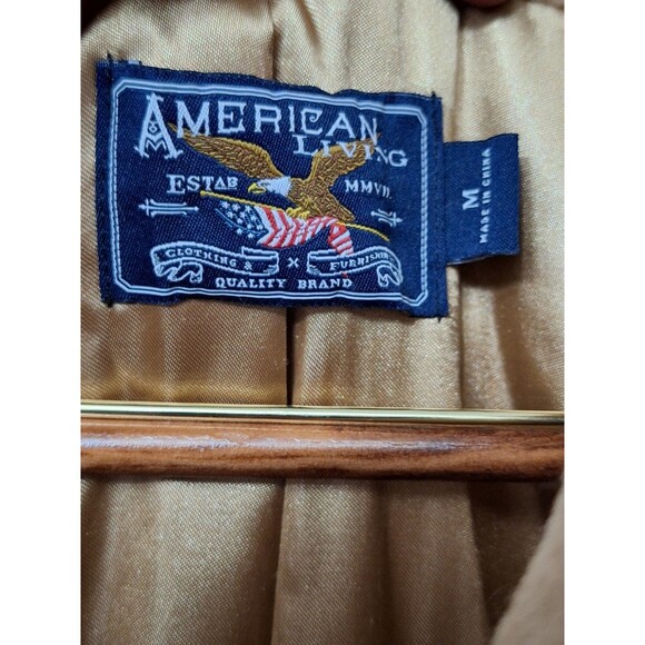 American Living Wool Angora Peacoat Womens Medium Tan Double Breasted Belted - Picture 4 of 16